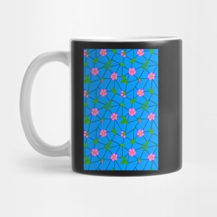 geometric floral quilt Mug